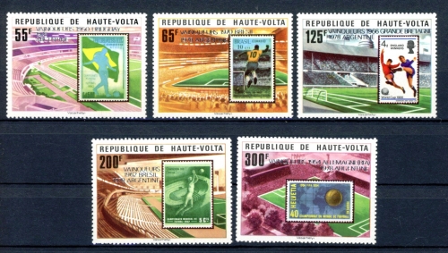 Obervolta 740-744 postfrisch Fußball #GE583