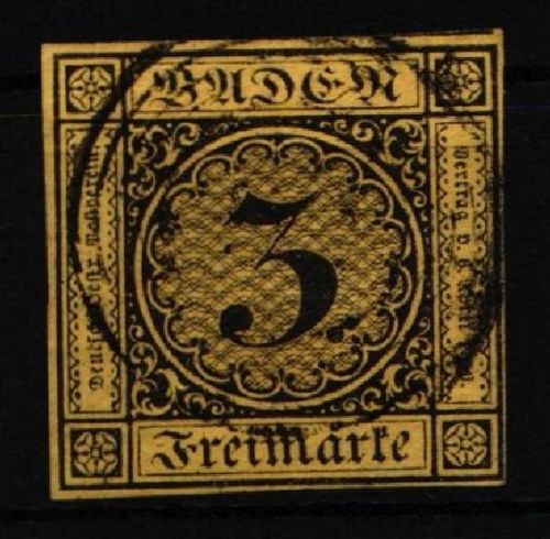 Baden 2a gestempelt gut geschnitten #JN331