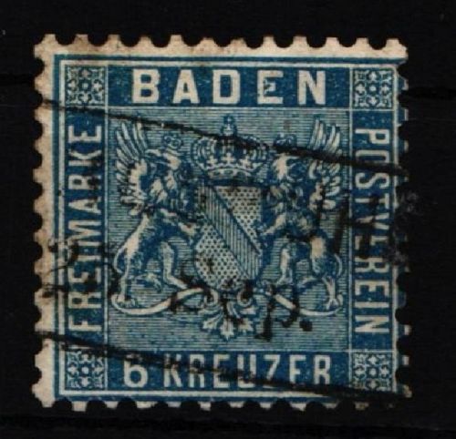 Baden 14 b gestempelt