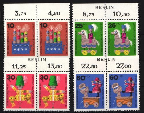 Berlin 412-415 postfrisch Oberrand Zudruck Berlin #JP925