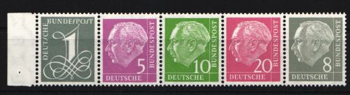 BRD Bund W 18 Y und W 23 Y postfrisch zw. 10 und 20 Pf gefaltet, geprüft #JP938