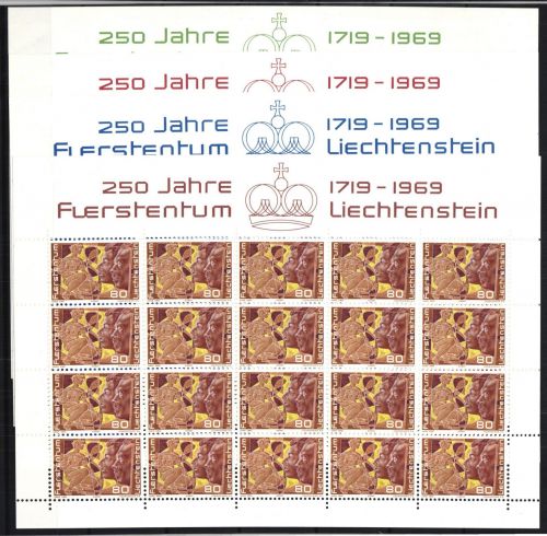 Liechtenstein 508-511 postfrisch als Kleinbogen #JI668