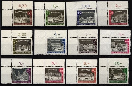 Berlin 218-229 postfrisch vom Eckrand oben links #JR372