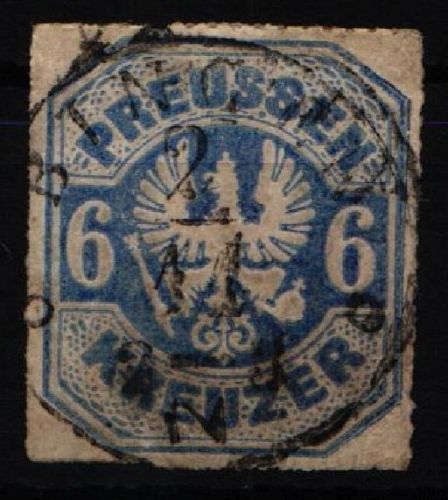 Preußen 25 gestempelt leichte Mängel, falzhelle Stelle #JS937