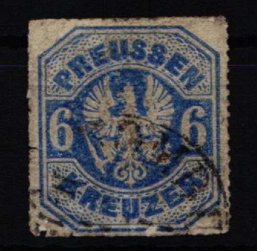 Preußen 25 gestempelt leichte Mängel, falzhelle Stelle #JS938
