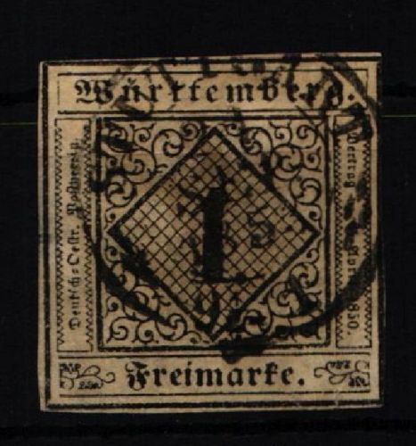 Württemberg 1 gestempelt