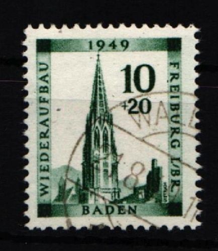 Französische Zone Baden 39 gestempelt #JU462