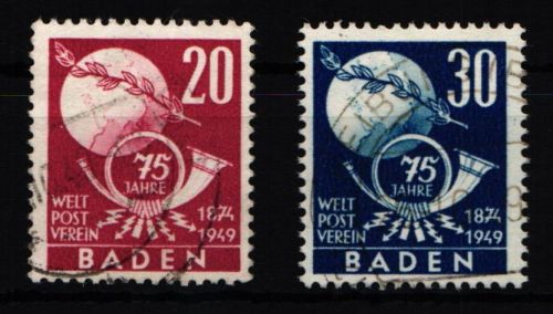 Französische Zone Baden 56-57 gestempelt
