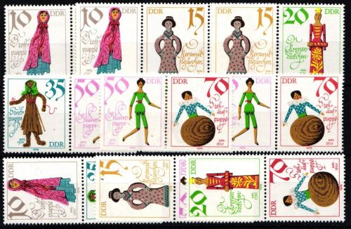 DDR W Zd 439 - W Zd 444 und S Zd 199 - S Zd 201 postfrisch #JY021