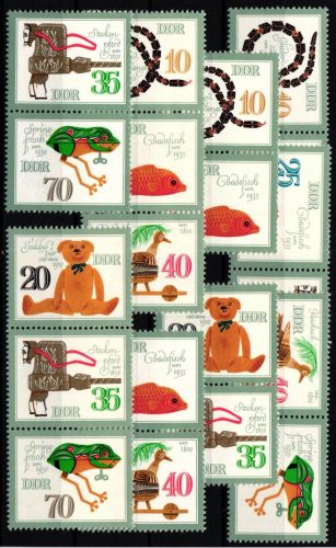 DDR W Zd 517 - W Zd 519 und S Zd 229 - S Zd 234 postfrisch #JY026