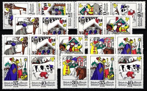 DDR W Zd 308 - W Zd 313 und S Zd 136 - S Zd 138 postfrisch #JY028