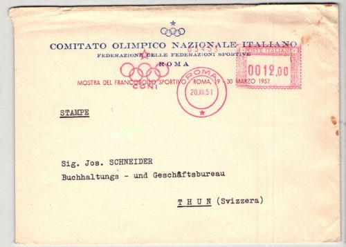 Italien zwei Belege mit Sonderstempel Mostra del Franco Bollo Sportivo #JZ883