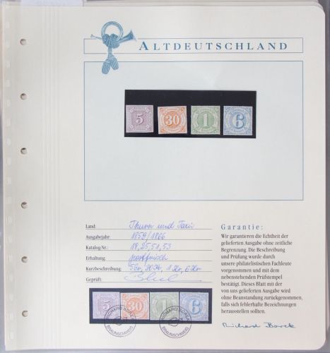Thurn & Taxis 18, 25, 51, 53 postfrisch