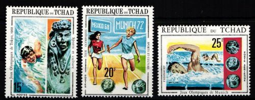 Tschad 379-381 A postfrisch Olympische Spiele #KA456
