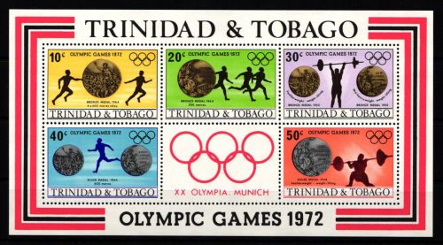 Trinidad & Tobago Block 5 postfrisch Olympische Spiele #KA659