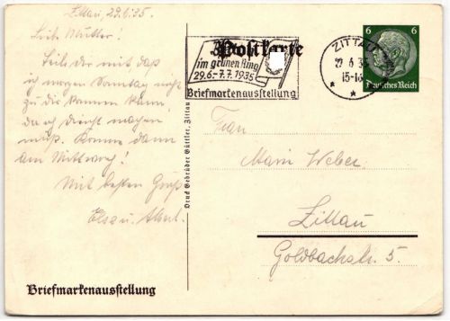 Deutsches Reich PP 127/ C 48 als Ganzsache gelaufen #JX963