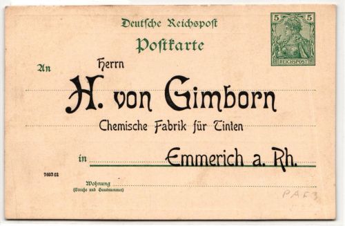 Deutsches Reich PP 15 als Ganzsache Gimborn #KD199