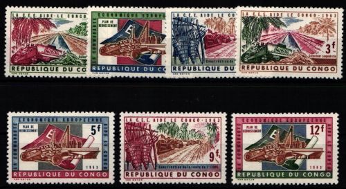 Kongo (Brazzaville) 131-137 postfrisch #KA256