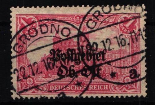 Deutsche Besetzung 1. WK Oberbefehlshaber Ost 12 A gestempelt #KB196