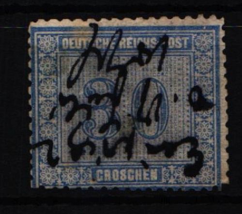 Deutsches Reich 13 gestempelt mit Federzugentwertung, etwas hell #KB847