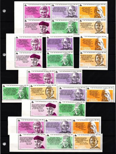 Spanien 2743-2748 postfrisch als ZD-Vatiationen #JI806