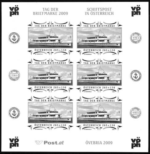 Österreich 2826 B postfrisch als Schwarzdruck-Kleinbogen #JI859