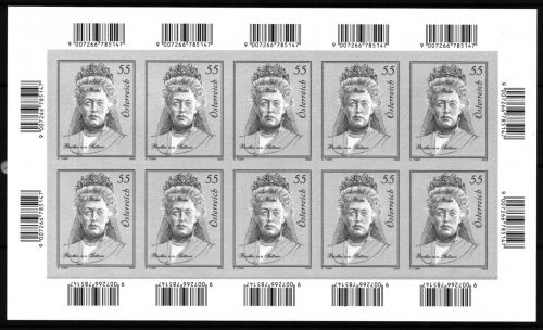 Österreich 2827 postfrisch als Schwarzdruck-Kleinbogen #JI849