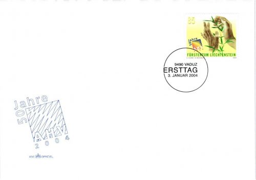 Liechtenstein Jahrgang 2004 gestempelt als FDC/ Ersttagsbriefe #JU676