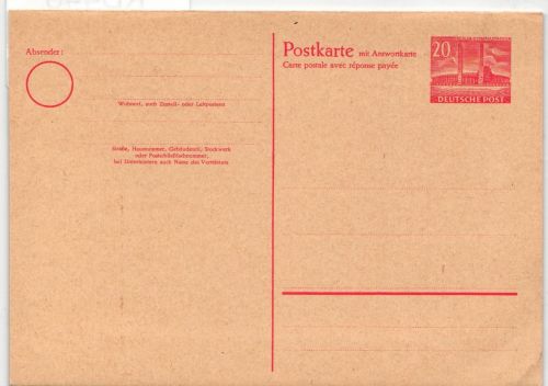 Berlin P 17 als Ganzsache ungebraucht #KD446