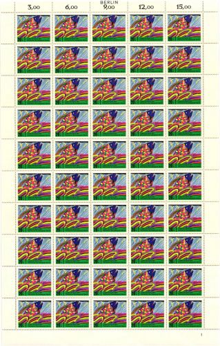 Berlin 50er Bogen 387 postfrisch FN 1 #KE606