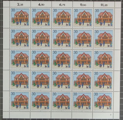 BRD Bund 25er Bogen 1563 postfrisch FN 1 #KE611