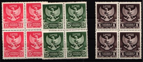 Indonesien 65-67 postfrisch als Viererblöcke #KF034