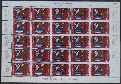 Schweiz 670 postfrisch als Bogen #JY324