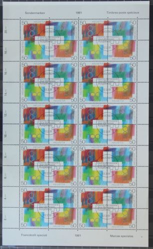 Schweiz 1438-1441 gestempelt als Bogen mit Ersttagsstempel #JY325