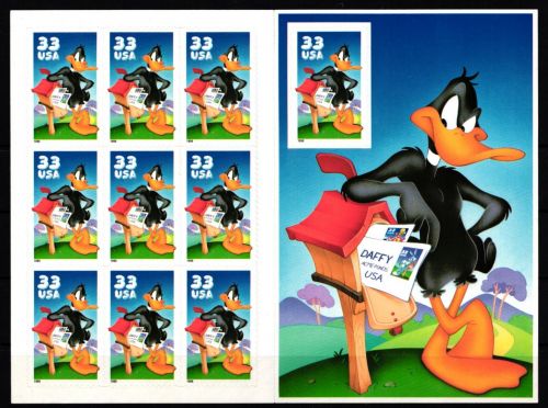USA 3114BA postfrisch als Folienblatt 57b Disney Daffy Duck #JY326
