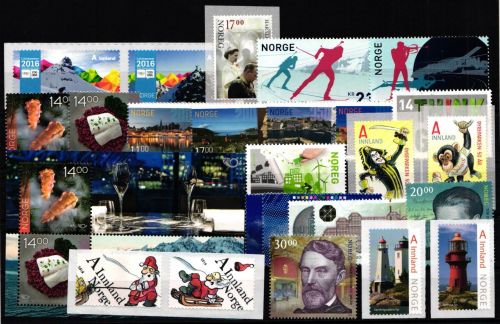 Norwegen Jahrgang 2016 mit 1901-1926 postfrisch 1918 fehlt #KF448