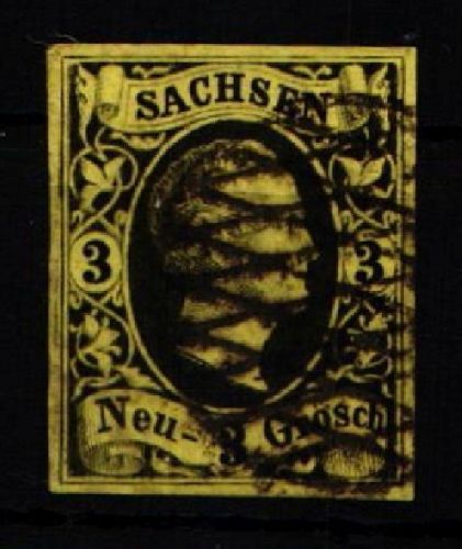 Sachsen 6 gestempelt