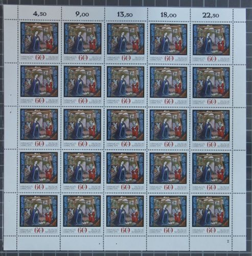 BRD Bund 25er Bogen 1032 postfrisch mit Formnummer 2 #KE750