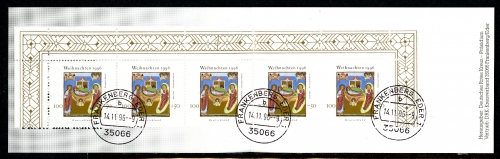 Bund Rotes Kreuz Weihnachtsmarkenheftchen 1997 mit 1892 gestempelt #IJ161