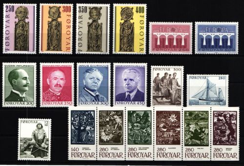Dänemark Färöer Jahrgang 1984 mit 93-111 postfrisch