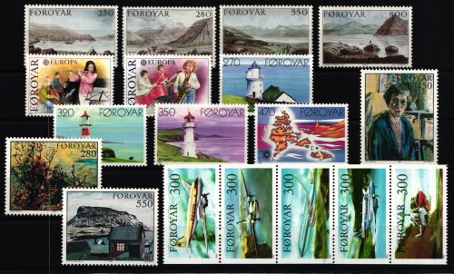 Dänemark Färöer Jahrgang 1985 mit 112-129 postfrisch