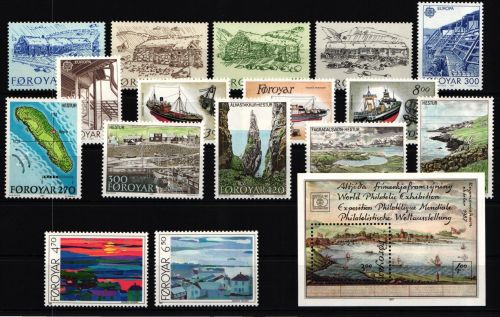 Dänemark Färöer Jahrgang 1987 mit 145-161 postfrisch