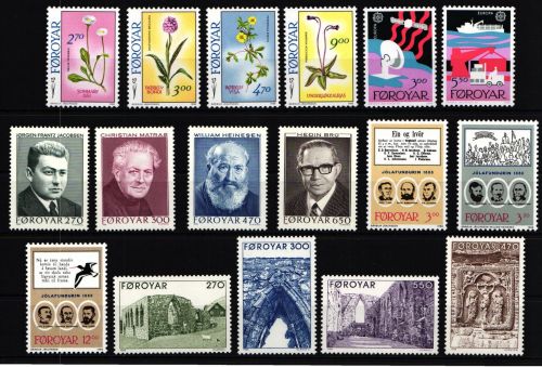 Dänemark Färöer Jahrgang 1988 mit 162-178 postfrisch