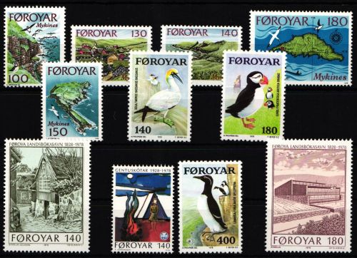 Dänemark Färöer Jahrgang 1978 mit 31-41 postfrisch