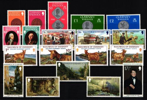 Großbritannien Guernsey Jahrgang 1980 mit 199-217 postfrisch #KG578