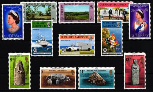 Großbritannien Guernsey Jahrgang 1977 mit 145-156 postfrisch #KG580