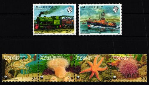 Großbritannien Guernsey Alderney Jahrgang 1993 mit 59-64 postfrisch #KG591