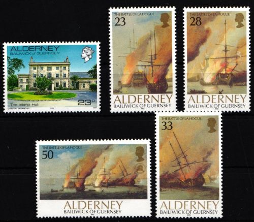 Großbritannien Guernsey Alderney Jahrgang 1992 mit 54-58 postfrisch #KG592