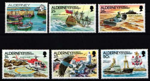Großbritannien Guernsey Alderney Jahrgang 1991 mit 48-53 postfrisch #KG593