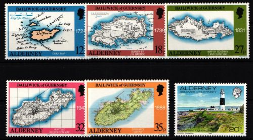 Großbritannien Guernsey Alderney Jahrgang 1989 mit 37-42 postfrisch #KG595